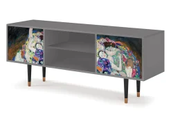 Móvel De Tv* Mueble de TV - 170х69х48 cm - T2 - The Maiden by Klimt, Cinza Cinzento