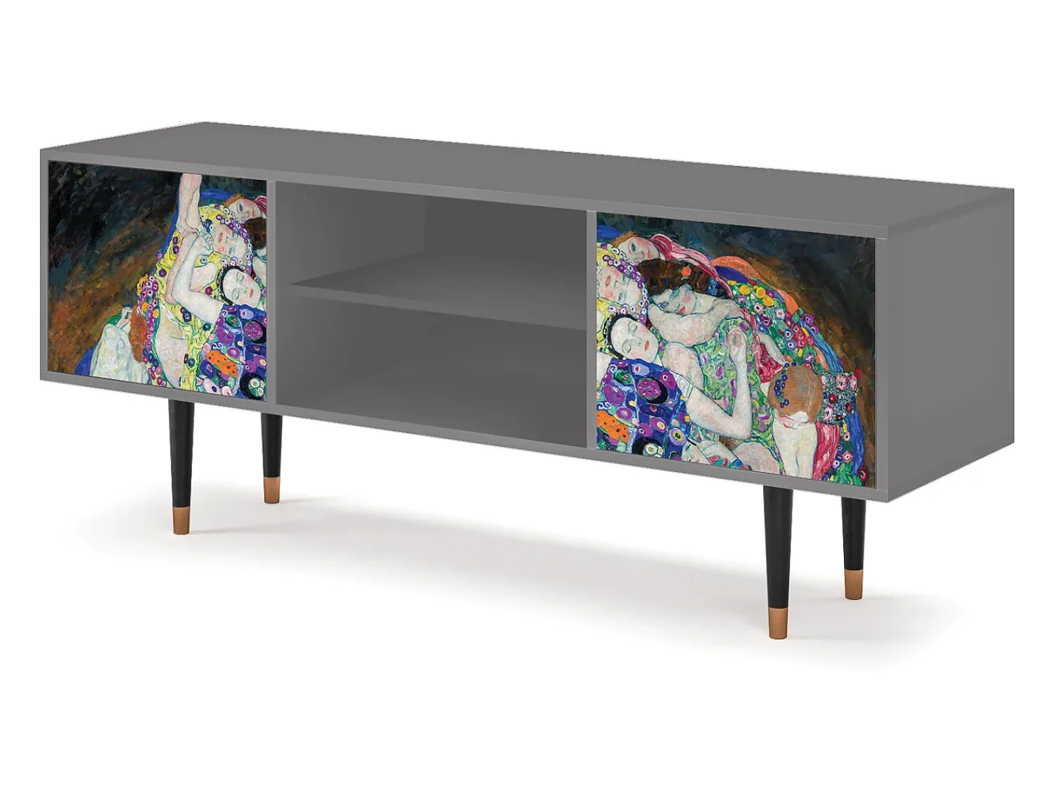 Móvel De Tv* Mueble de TV - 170х69х48 cm - T2 - The Maiden by Klimt, Cinza Cinzento