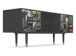 Móvel De Tv| Mueble de TV - 170х69х48 cm - T2 - The Studio , Antracite Cinza antracite