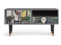 Móvel De Tv* Mueble de TV - 115х59х48 cm - T3 - The Studio , Cinza Cinzento