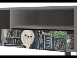 Móvel De Tv* Mueble de TV - 115х59х48 cm - T3 - The Studio , Cinza Cinzento