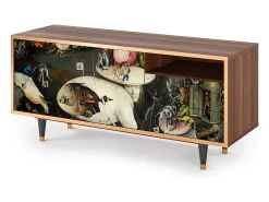 Móvel De Tv* Mueble de TV - 125х56х41 cm - T7 - The Garden 2, Nogueira Castanho