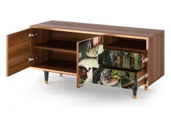 Móvel De Tv* Mueble de TV - 125х56х41 cm - T7 - The Garden 2, Nogueira Castanho