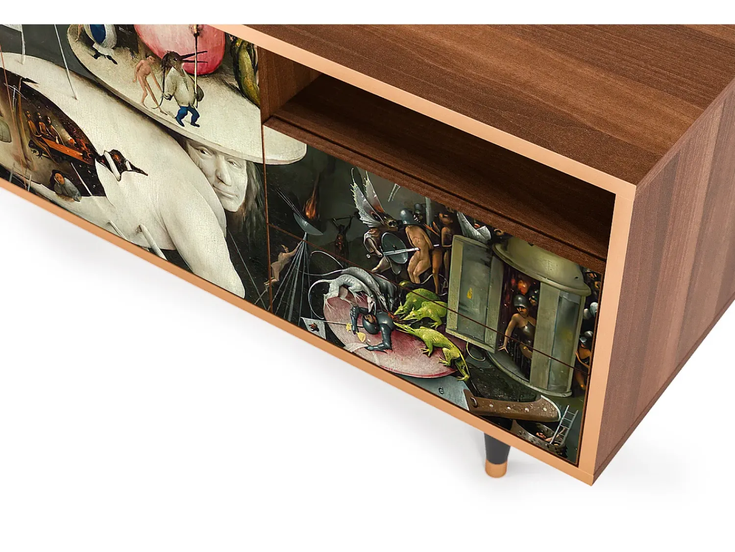 Móvel De Tv* Mueble de TV - 125х56х41 cm - T7 - The Garden 2, Nogueira Castanho