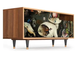 Móvel De Tv* Mueble de TV - 125х56х41 cm - T7 - The Garden 2, Nogueira Castanho