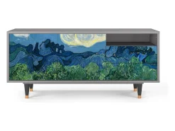 Discount Mueble de TV - 125х56х41 cm - T7 - The Oil Trees, Cinza Cinzento
