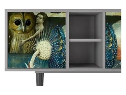 Móvel De Tv* Mueble de TV - 150х69х41 cm - T5 - The Garden Of by Bosch, Cinza Cinzento