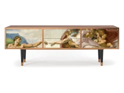 Móvel De Tv* Mueble de TV - 170х59х48 cm - T4 - The Creation of Adam, Nogueira Castanho