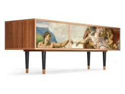 Móvel De Tv* Mueble de TV - 170х59х48 cm - T4 - The Creation of Adam, Nogueira Castanho