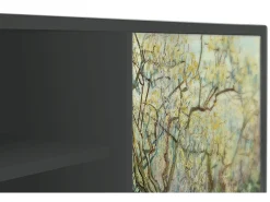 Móvel De Tv* Mueble de TV - 170х69х48 cm - T2 - The Branco Orchard, Antracite Cinza antracite
