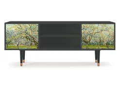 Móvel De Tv* Mueble de TV - 170х69х48 cm - T2 - The Branco Orchard, Antracite Cinza antracite