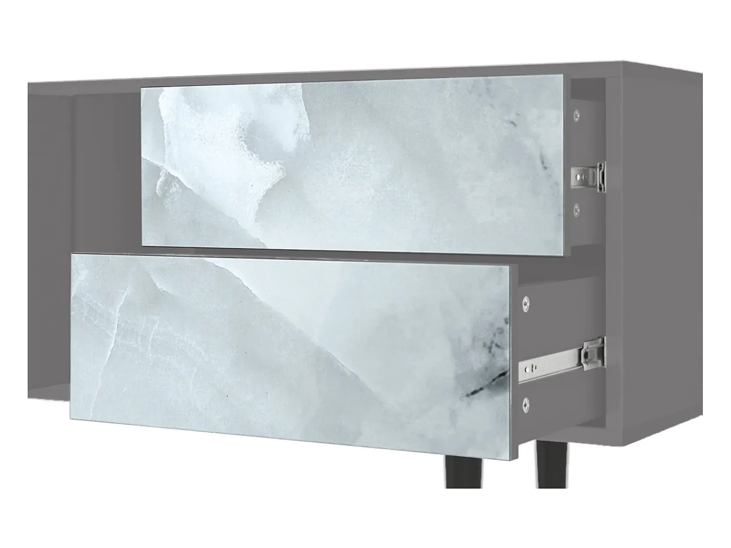 Móvel De Tv* Mueble de TV - 170х69х48 cm - T1 - The Onyx, Cinza Cinzento