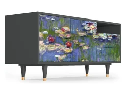 Móvel De Tv| Mueble de TV - 125х56х41 cm - T7 - The water lily pond , Antracite Cinza antracite