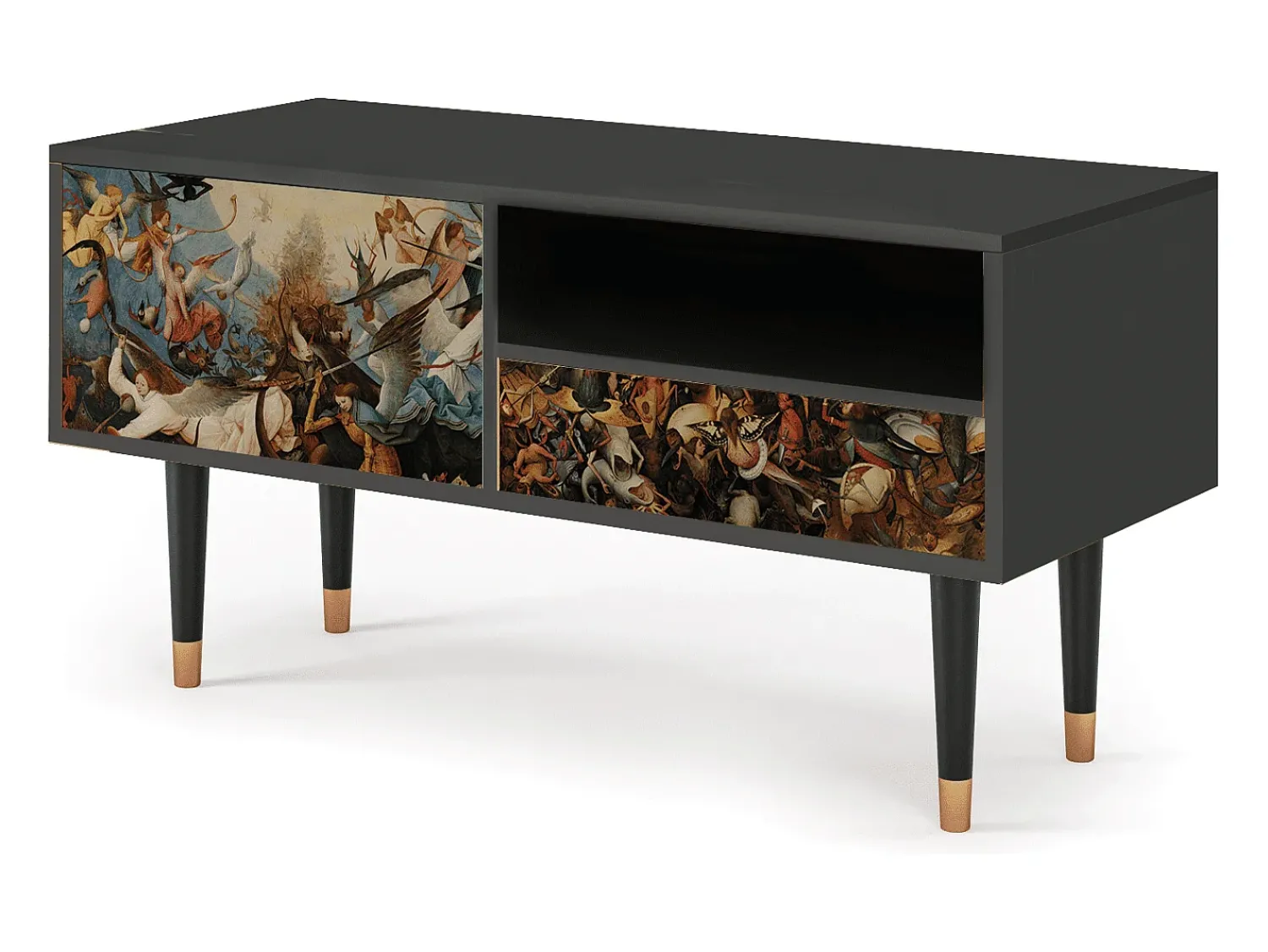 Móvel De Tv| Mueble de TV - 115х59х48 cm - T3 - The Fall, Antracite Cinza antracite