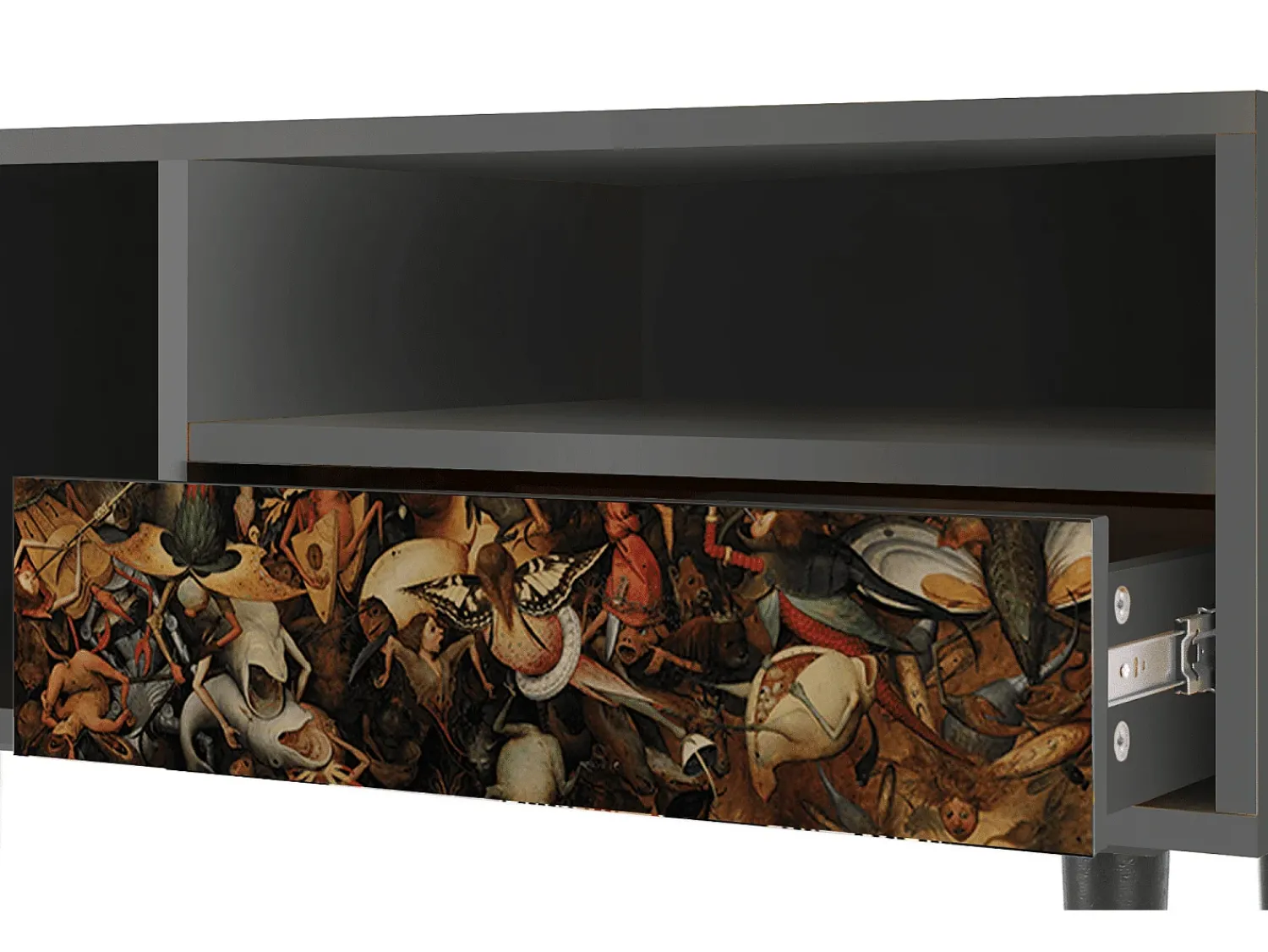 Móvel De Tv| Mueble de TV - 115х59х48 cm - T3 - The Fall, Antracite Cinza antracite
