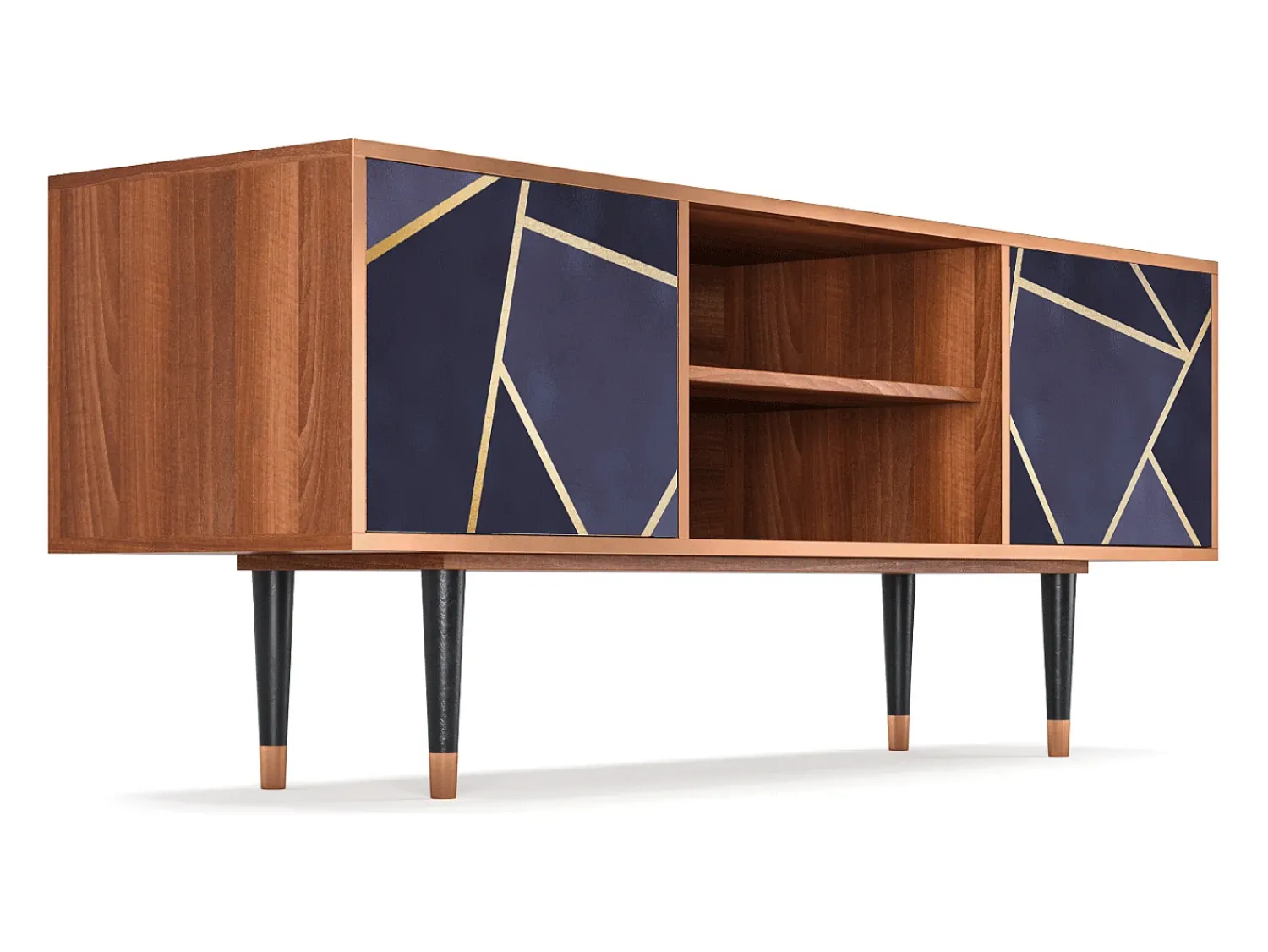 Móvel De Tv* Mueble de TV - 170х69х48 cm - T2 - The Amethyst, Nogueira Castanho