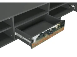 Online Mueble de TV - 170х59х41 cm - T6 - The Poppy Field , Antracite Cinza antracite