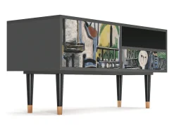 Móvel De Tv* Mueble de TV - 115х59х48 cm - T3 - The Studio , Antracite Cinza antracite