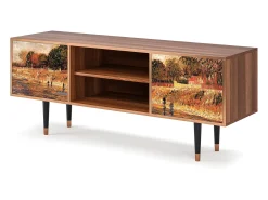 Móvel De Tv| Mueble de TV - 170х69х48 cm - T2 - The Banks, Nogueira Castanho