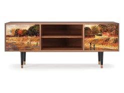 Móvel De Tv| Mueble de TV - 170х69х48 cm - T2 - The Banks, Nogueira Castanho