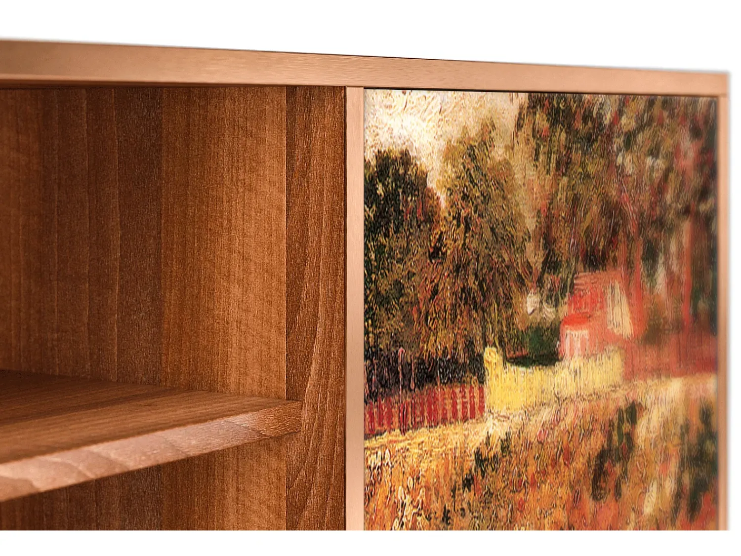 Móvel De Tv| Mueble de TV - 170х69х48 cm - T2 - The Banks, Nogueira Castanho