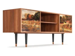 Móvel De Tv| Mueble de TV - 170х69х48 cm - T2 - The Banks, Nogueira Castanho