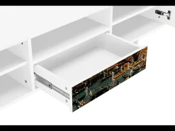 Móvel De Tv* Mueble de TV - 170х59х41 cm - T6 - The Bucintoro, Branco Bege