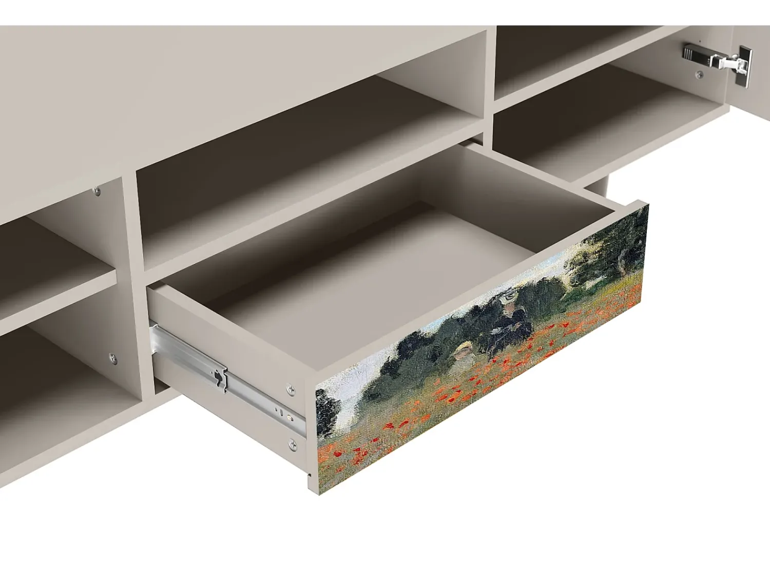 Móvel De Tv* Mueble de TV - 170х59х41 cm - T6 - The Poppy Field , Areia Bege