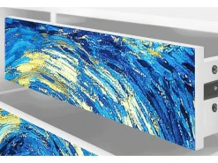 Móvel De Tv* Mueble de TV - 170х59х48 cm - T4 - The Starry Night , Branco Bege