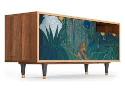 Móvel De Tv* Mueble de TV - 125х56х41 cm - T7 - The Repast of the Lion, Nogueira Castanho