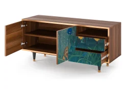 Móvel De Tv* Mueble de TV - 125х56х41 cm - T7 - The Repast of the Lion, Nogueira Castanho