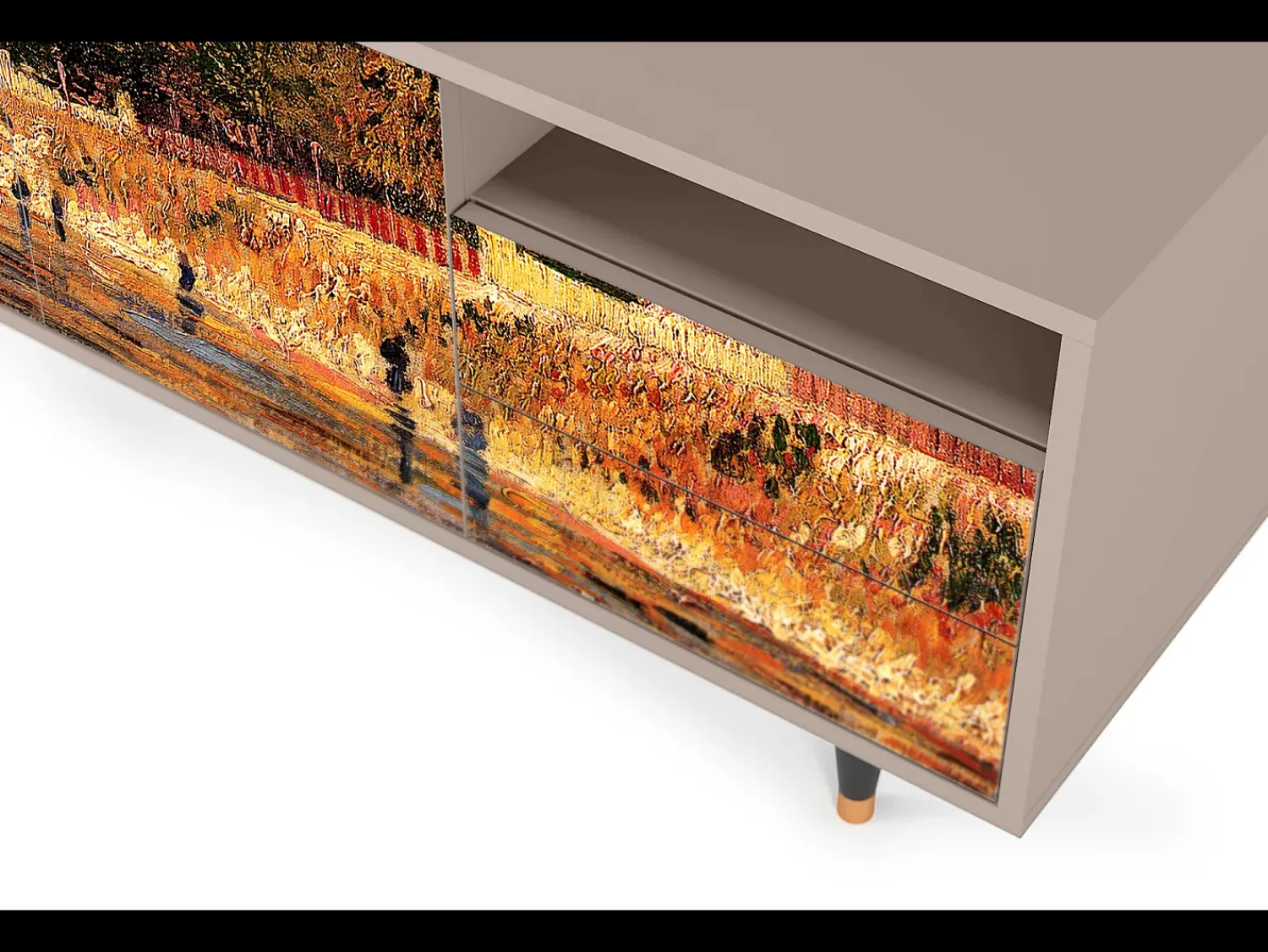 Móvel De Tv* Mueble de TV - 125х56х41 cm - T7 - The Banks, Latte Bege