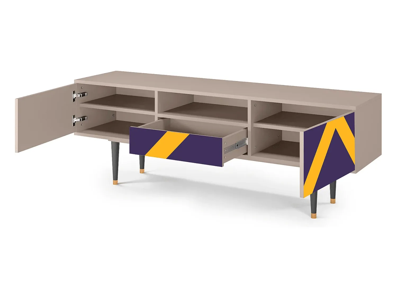 Móvel De Tv* Mueble de TV - 170х59х41 cm - T6 - The Brightest Way, Latte Bege