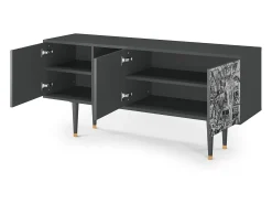 Móvel De Tv| Mueble de TV - 150х69х41 cm - T5 - The Festival of Saint, Antracite Cinza antracite