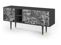 Móvel De Tv| Mueble de TV - 150х69х41 cm - T5 - The Festival of Saint, Antracite Cinza antracite