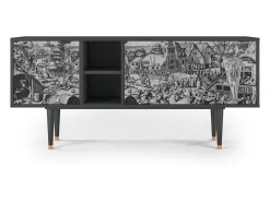Móvel De Tv| Mueble de TV - 150х69х41 cm - T5 - The Festival of Saint, Antracite Cinza antracite