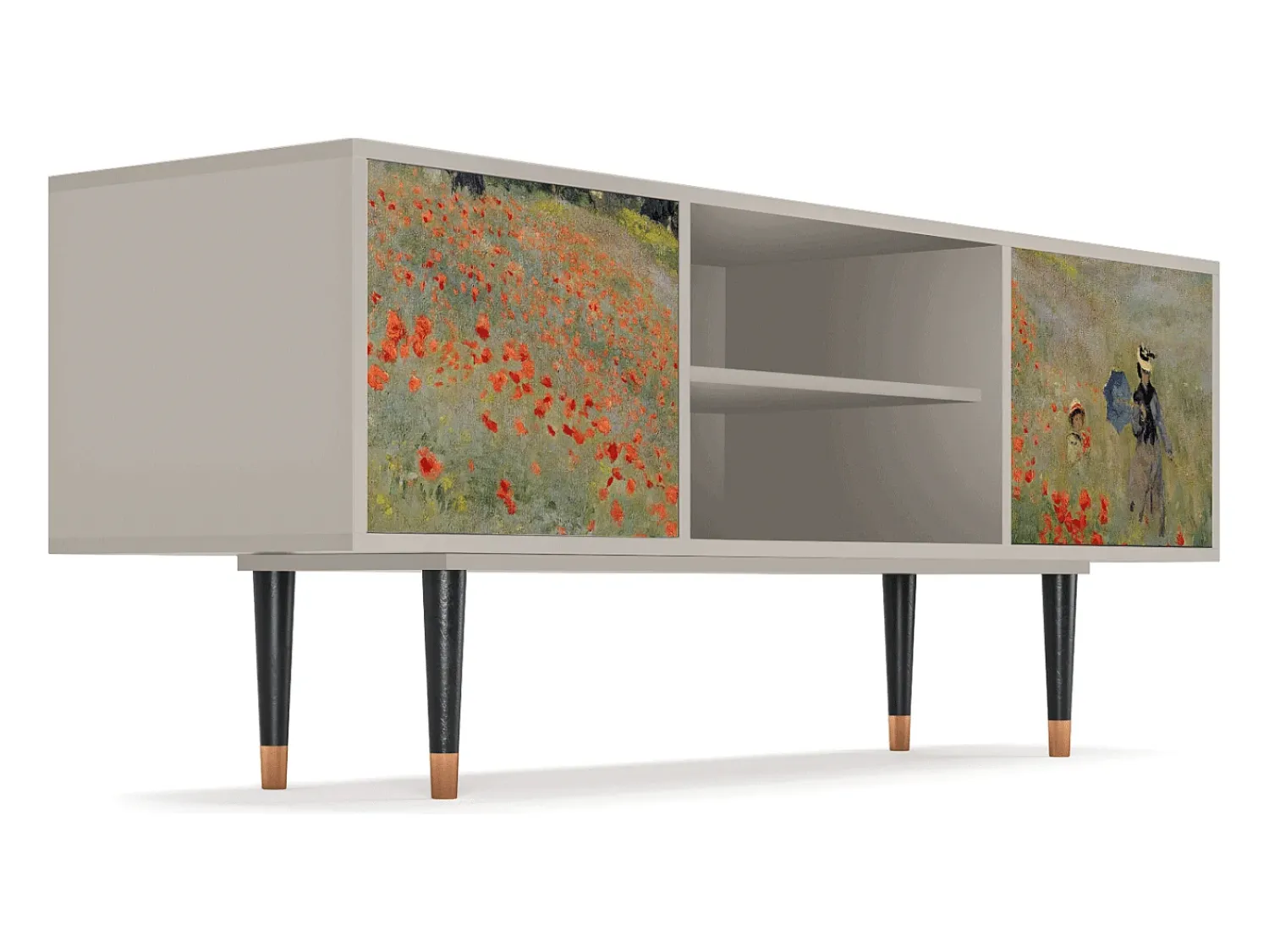 Móvel De Tv| Mueble de TV - 170х69х48 cm - T2 - The Poppy Field , Areia Bege