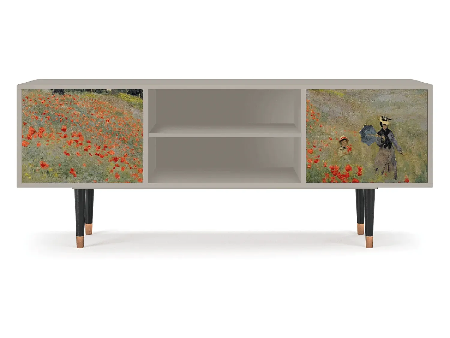 Móvel De Tv| Mueble de TV - 170х69х48 cm - T2 - The Poppy Field , Areia Bege