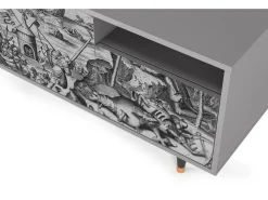 Mueble de TV - 125х56х41 cm - T7 - The Temptation, Cinza^ Móvel De Tv