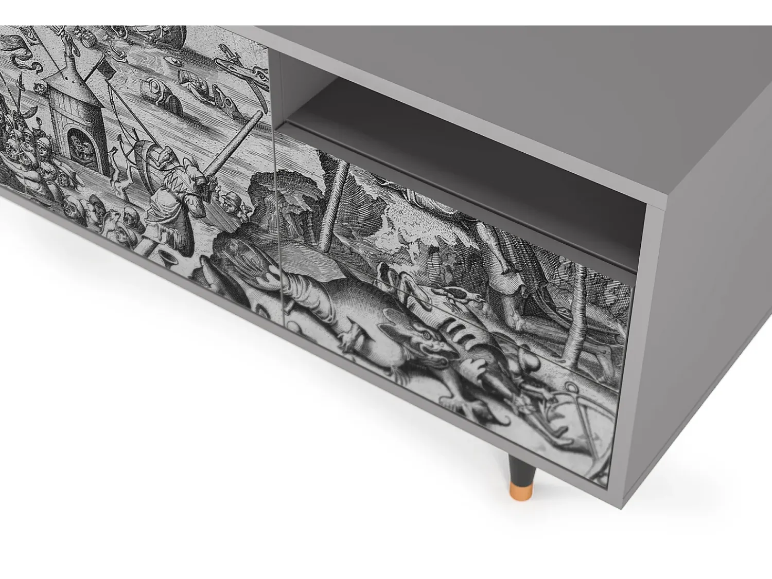 Mueble de TV - 125х56х41 cm - T7 - The Temptation, Cinza^ Móvel De Tv