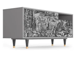 Mueble de TV - 125х56х41 cm - T7 - The Temptation, Cinza^ Móvel De Tv