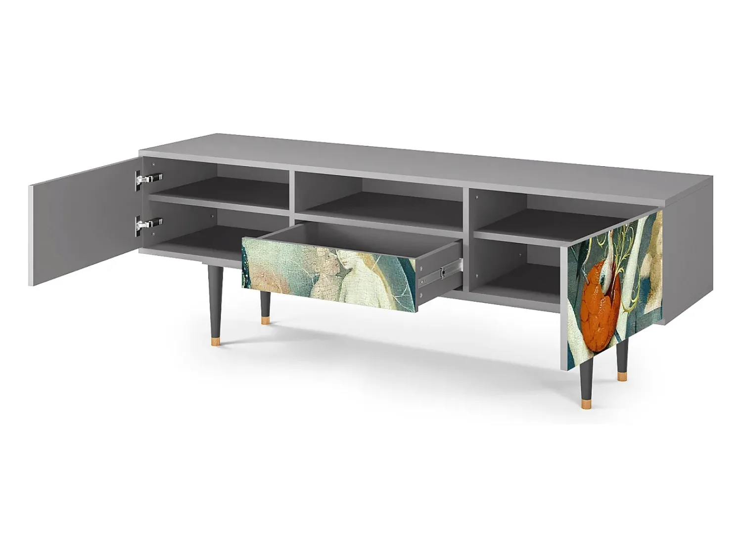Mueble de TV - 170х59х41 cm - T6 - The Garden Of by Bosch, Cinza^ Móvel De Tv