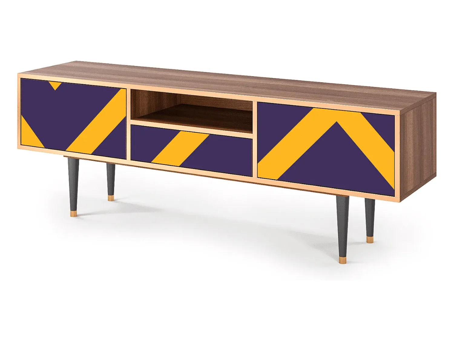 Móvel De Tv* Mueble de TV - 170х59х41 cm - T6 - The Brightest Way, Nogueira Castanho
