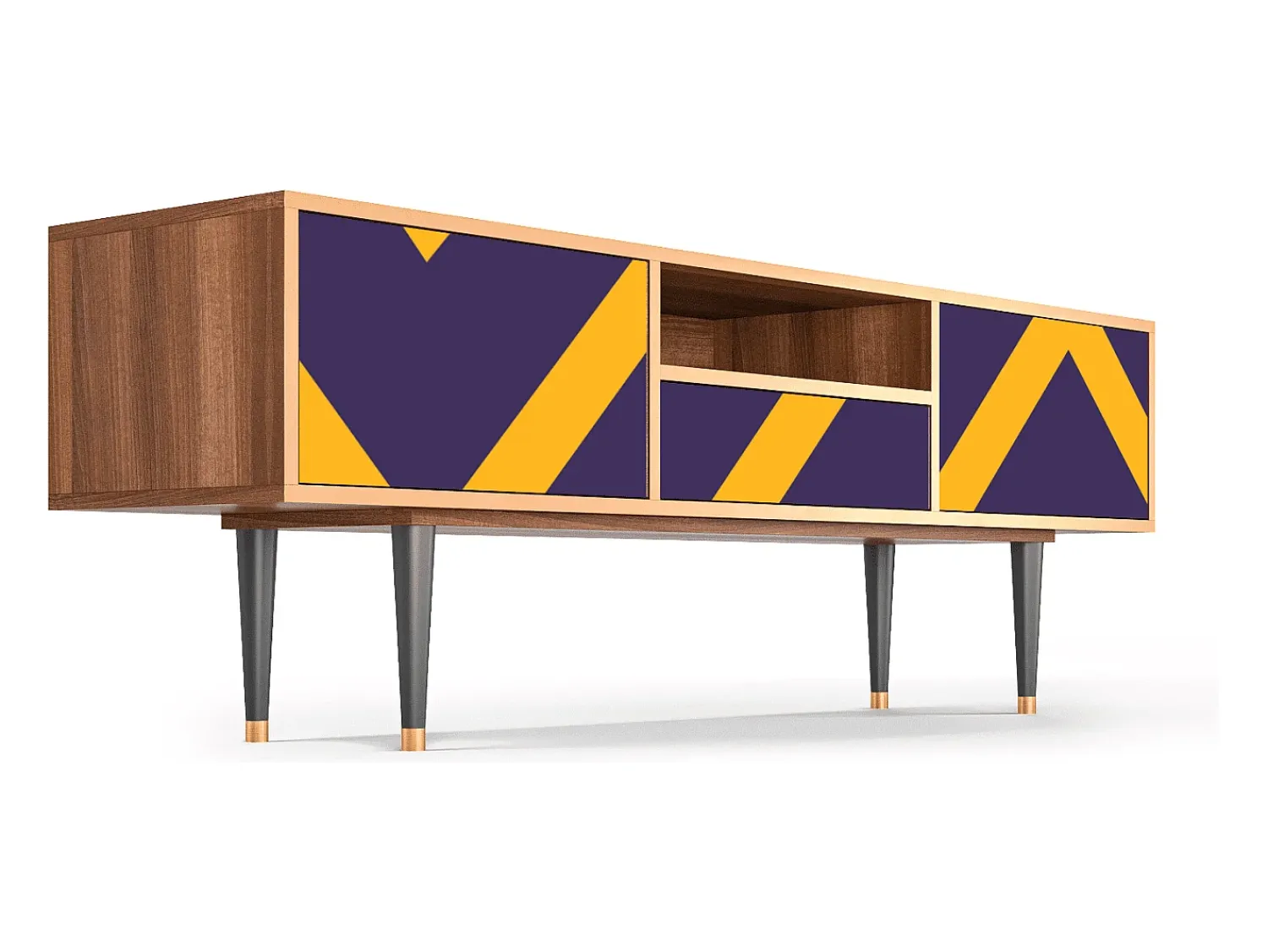 Móvel De Tv* Mueble de TV - 170х59х41 cm - T6 - The Brightest Way, Nogueira Castanho