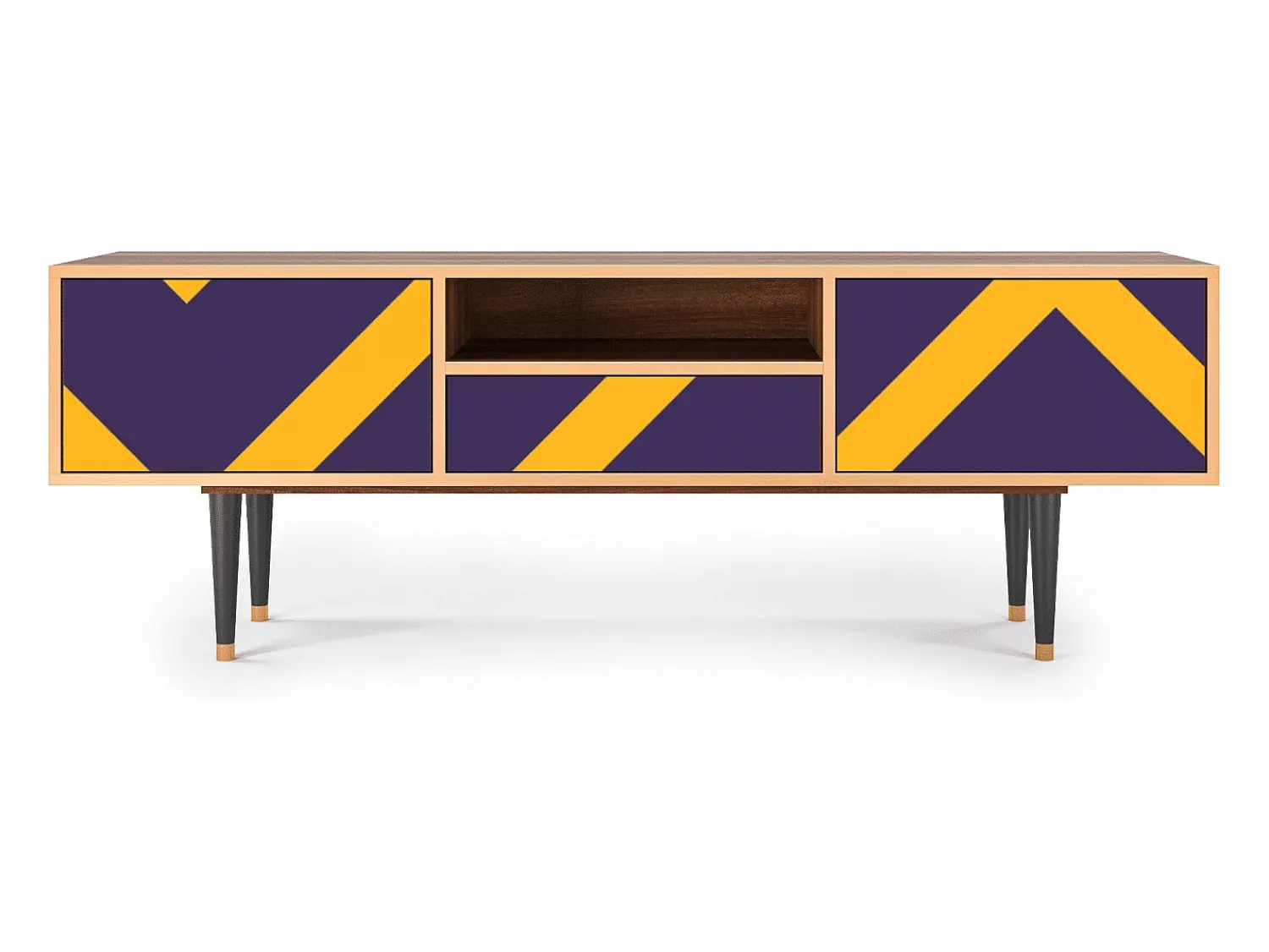 Móvel De Tv* Mueble de TV - 170х59х41 cm - T6 - The Brightest Way, Nogueira Castanho