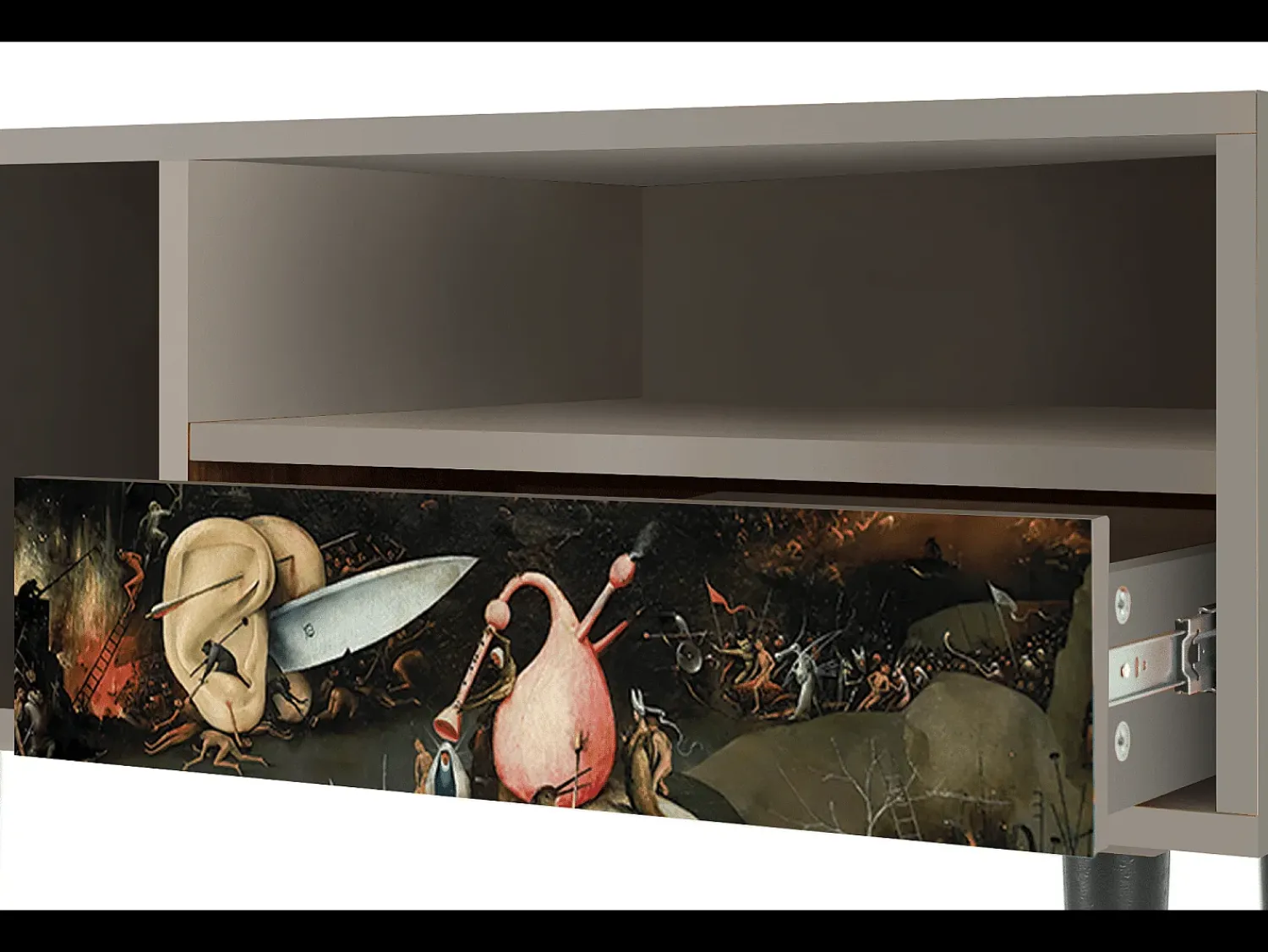 Móvel De Tv* Mueble de TV - 115х59х48 cm - T3 - The Garden 2, Areia Bege