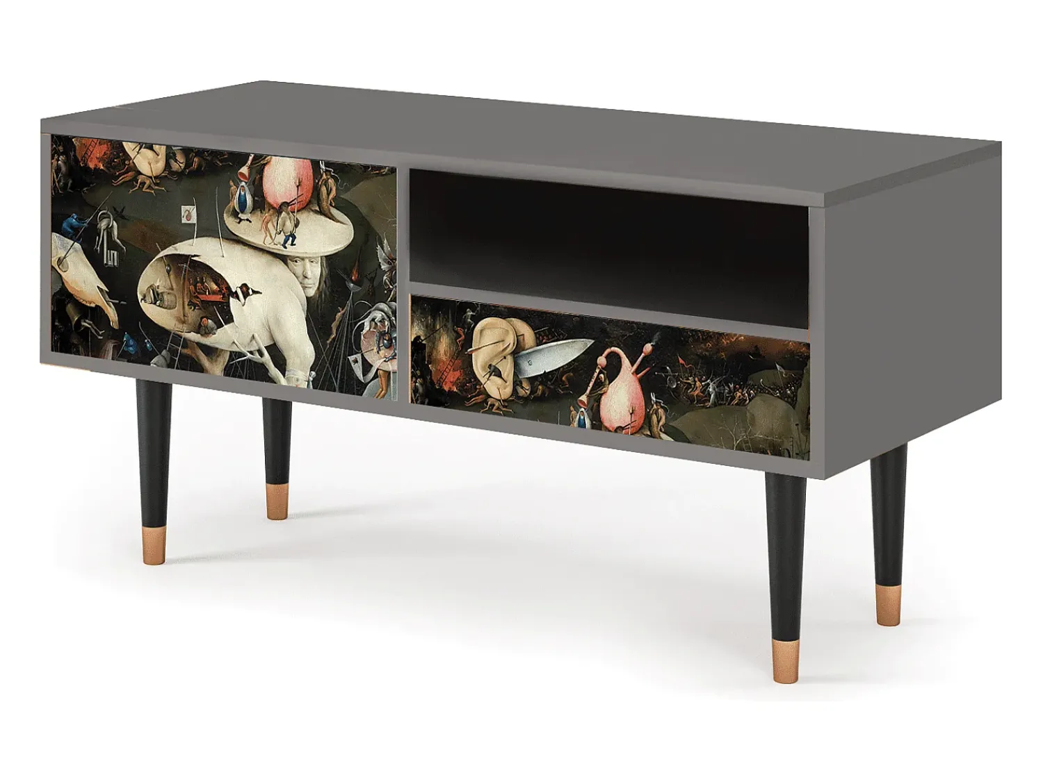 Mueble de TV - 115х59х48 cm - T3 - The Garden 2, Cinza^ Móvel De Tv