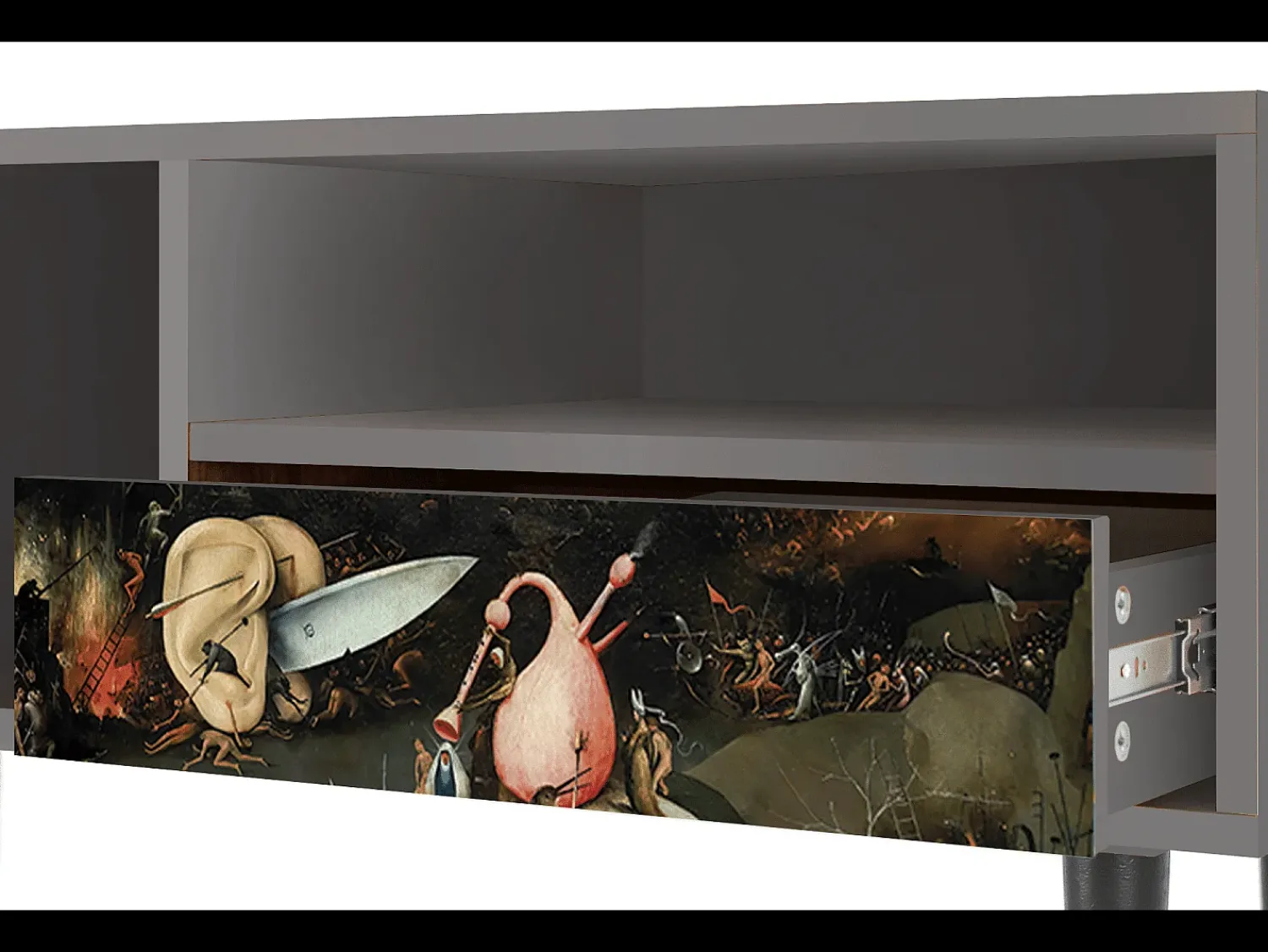 Mueble de TV - 115х59х48 cm - T3 - The Garden 2, Cinza^ Móvel De Tv