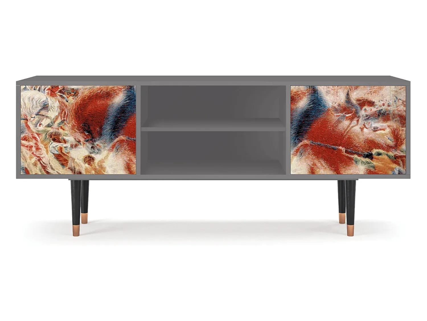 Mueble de TV - 170х69х48 cm - T2 - The City Rises, Cinza^ Móvel De Tv