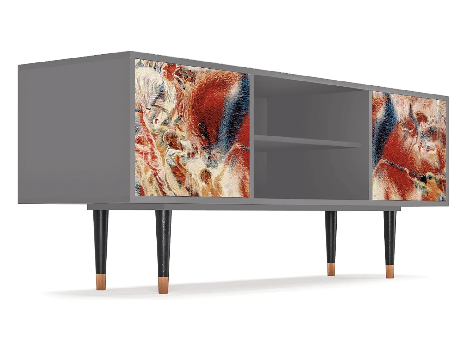 Mueble de TV - 170х69х48 cm - T2 - The City Rises, Cinza^ Móvel De Tv